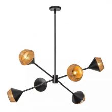 Daphone oprawa wisząca 6xE14 8W czarno/złota